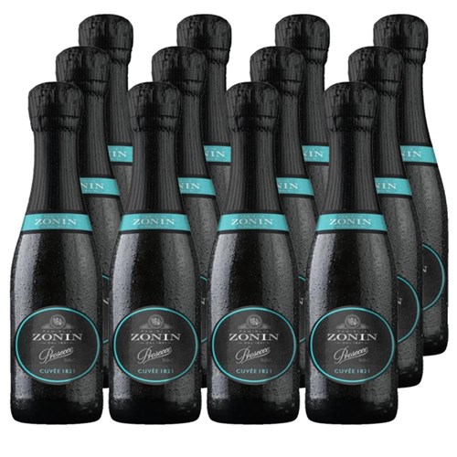 Mini Zonin Cuvee 1821 Prosecco DOC 20cl Crate of 12 Prosecco